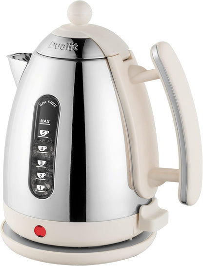 Dualit Lite Kettle Polished Gloss 72013 (Canvas White Trim)