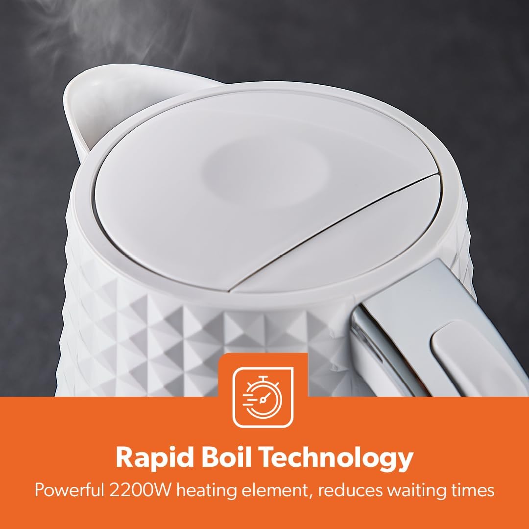 GEEPAS Argyle Kettle 2200W GK38056UK-WT (White)