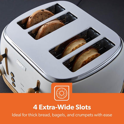 GEEPAS NordiQ 4 Slice Toaster GBT36561UK-CR (Cream)