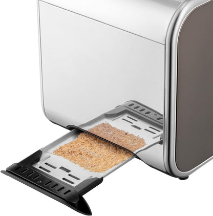 Russell Hobbs Distinctions Jug Kettle, 2 Slice Toaster & Microwave Kitchen Set (Titanium)