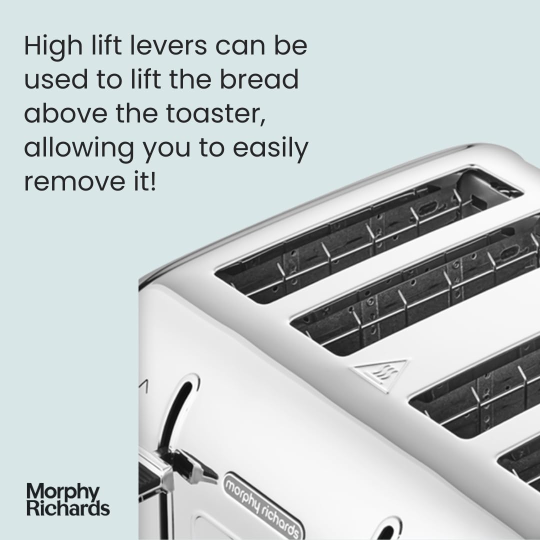 Morphy Richards Venture 4 Slice Toaster Stainless Steel 240130 - Brushed Silver