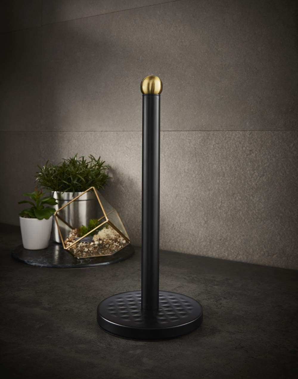 Swan Gatsby Kitchen Roll Holder Pole SWKA17521BLKN - Black/Gold