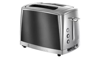 Russell Hobbs Luna Jug Kettle & 2 Slice Toaster Kitchen Set (Grey) - Vibe Home