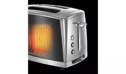 Russell Hobbs Luna Jug Kettle & 2 Slice Toaster Kitchen Set (Grey) - Vibe Home