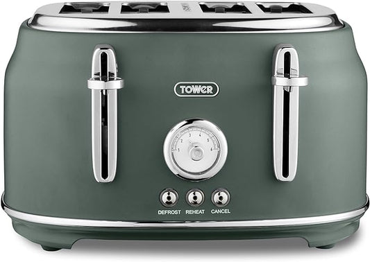 Tower Renaissance 4 Slice Toaster T20065FOR (Forest Green)