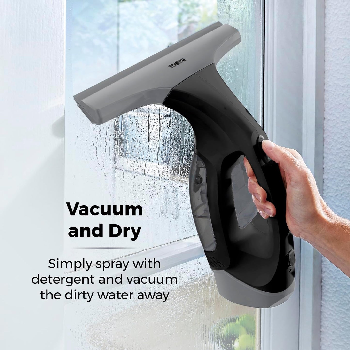 Tower Cordless Window Vac Glass Cleaner Vacuum T131001PL No Streaks