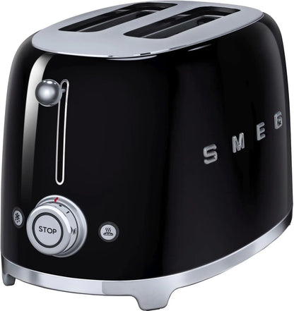 SMEG Retro Kettle & Toaster Temperature Controlled Kitchen Set (Black)