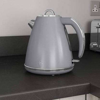 Swan Grey Kettle Stainless Steel Kitchen Retro Cordless SK19020GRN