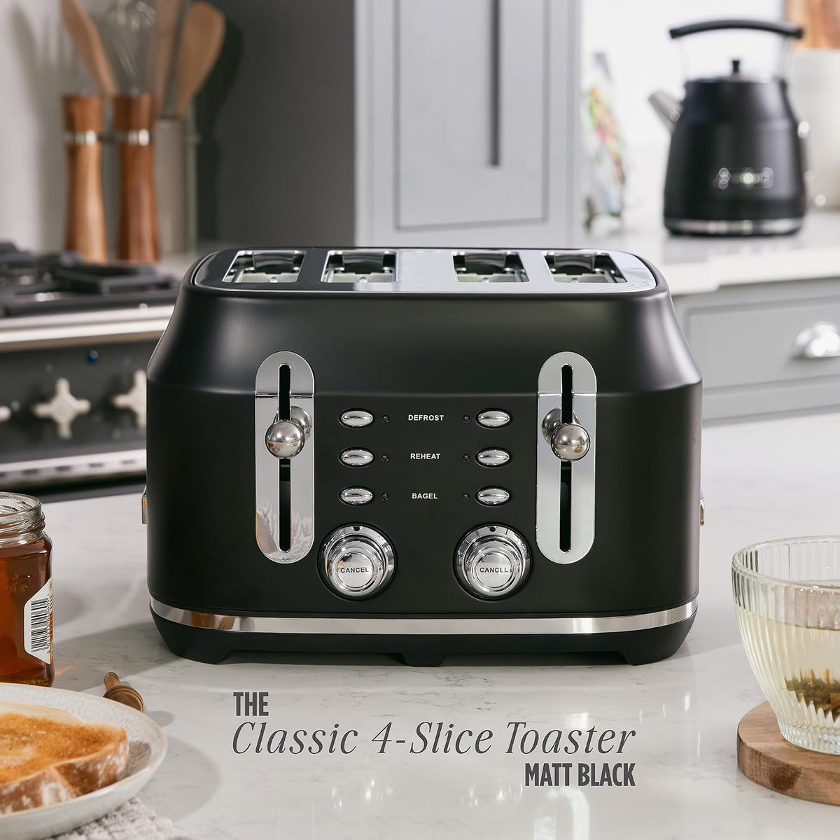Rangemaster Classic 4 Slice Toaster RMCL4S304BK (Matt Black)