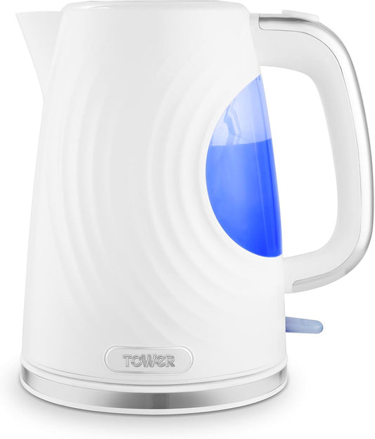 Tower Sonar Textured Kettle with 360 Degree Base T10083WHT (White)