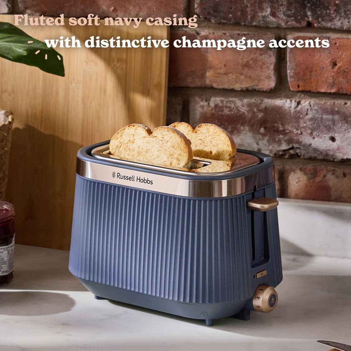 Russell Hobbs Brontë 2 Slice Toaster 26762 (Soft Navy)