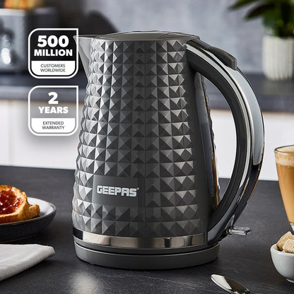 GEEPAS Argyle Kettle GK38056UK-GR (Grey)