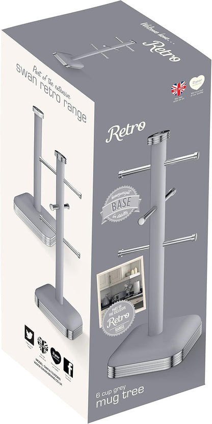 Swan Retro Mug Tree Stand Cup Rack SWKA1030GRN (Grey)