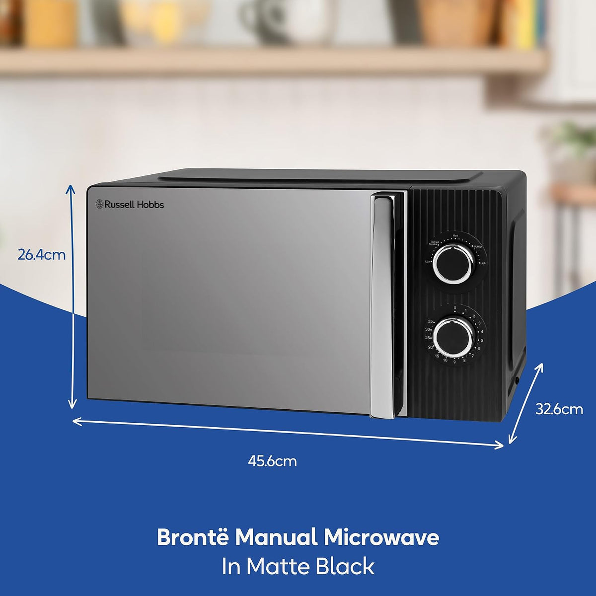 Russell Hobbs Bronte 20L 800W Manual Microwave RHMM833B (Black)