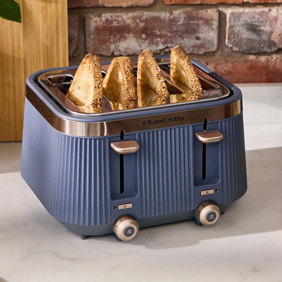 Russell Hobbs Brontë 4 Slice Toaster 1960W 26772 (Soft Navy)
