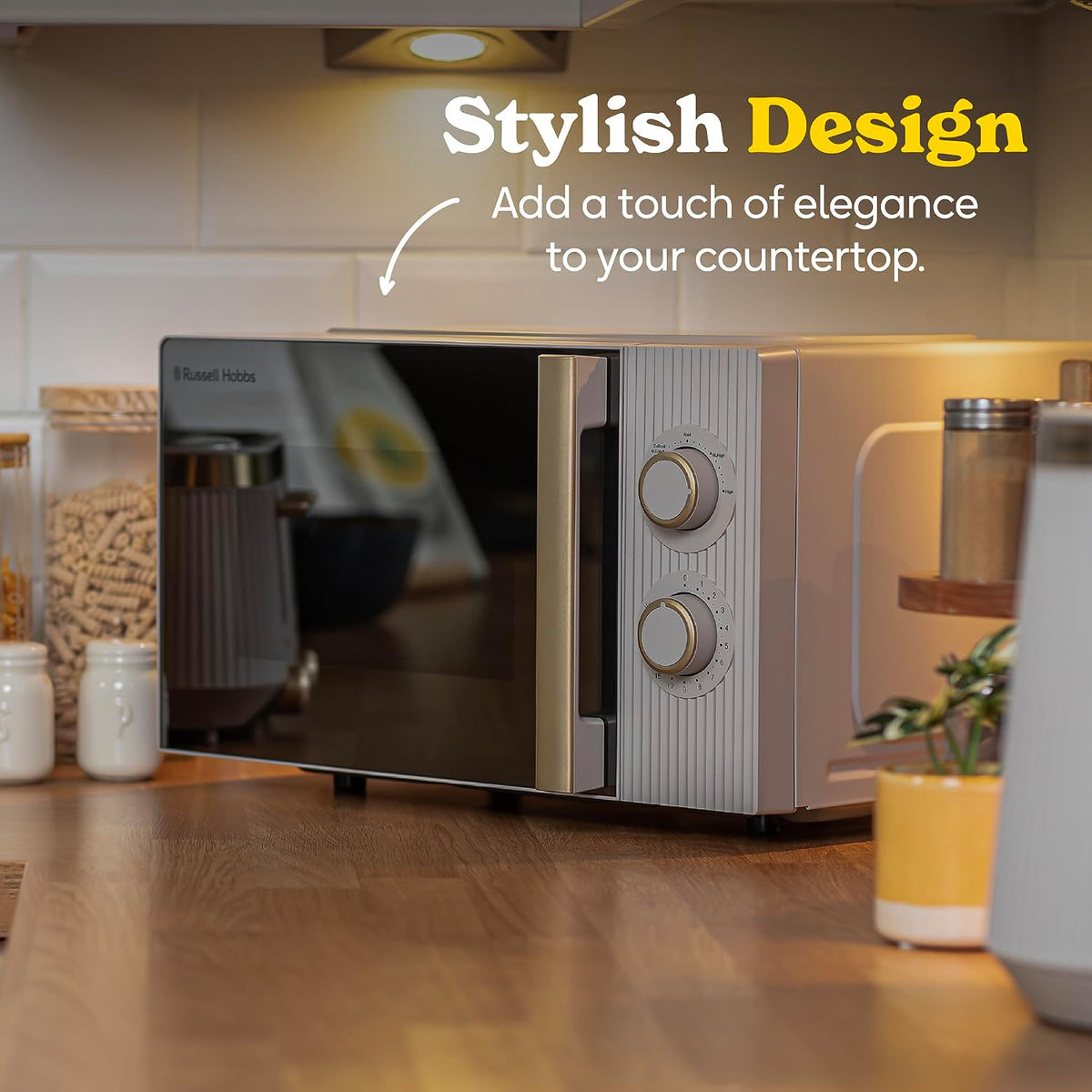 Russell Hobbs Bronte 20L 800W Manual Microwave RHMM833ST (Stone)