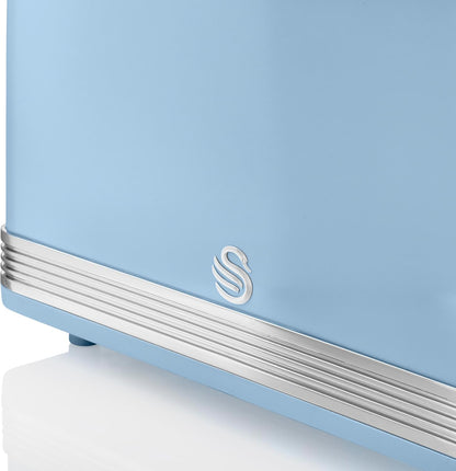 Swan Retro 2 Slice Toaster with 6 Browning Levels ST19010BLN (Blue)