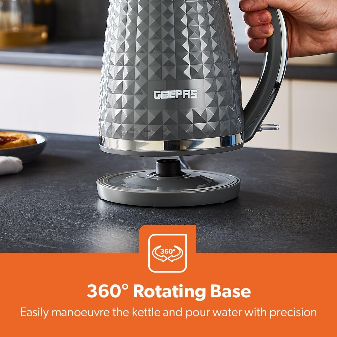 GEEPAS Argyle Kettle GK38056UK-GR (Grey)