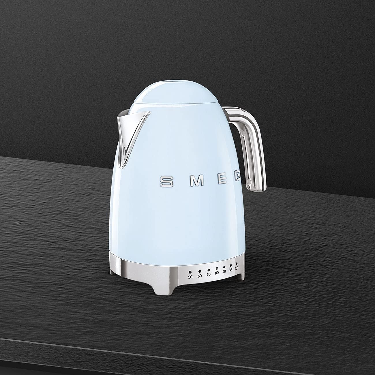 SMEG Retro Kettle Temperature Controlled KLF04PBUK (Pastel Blue)