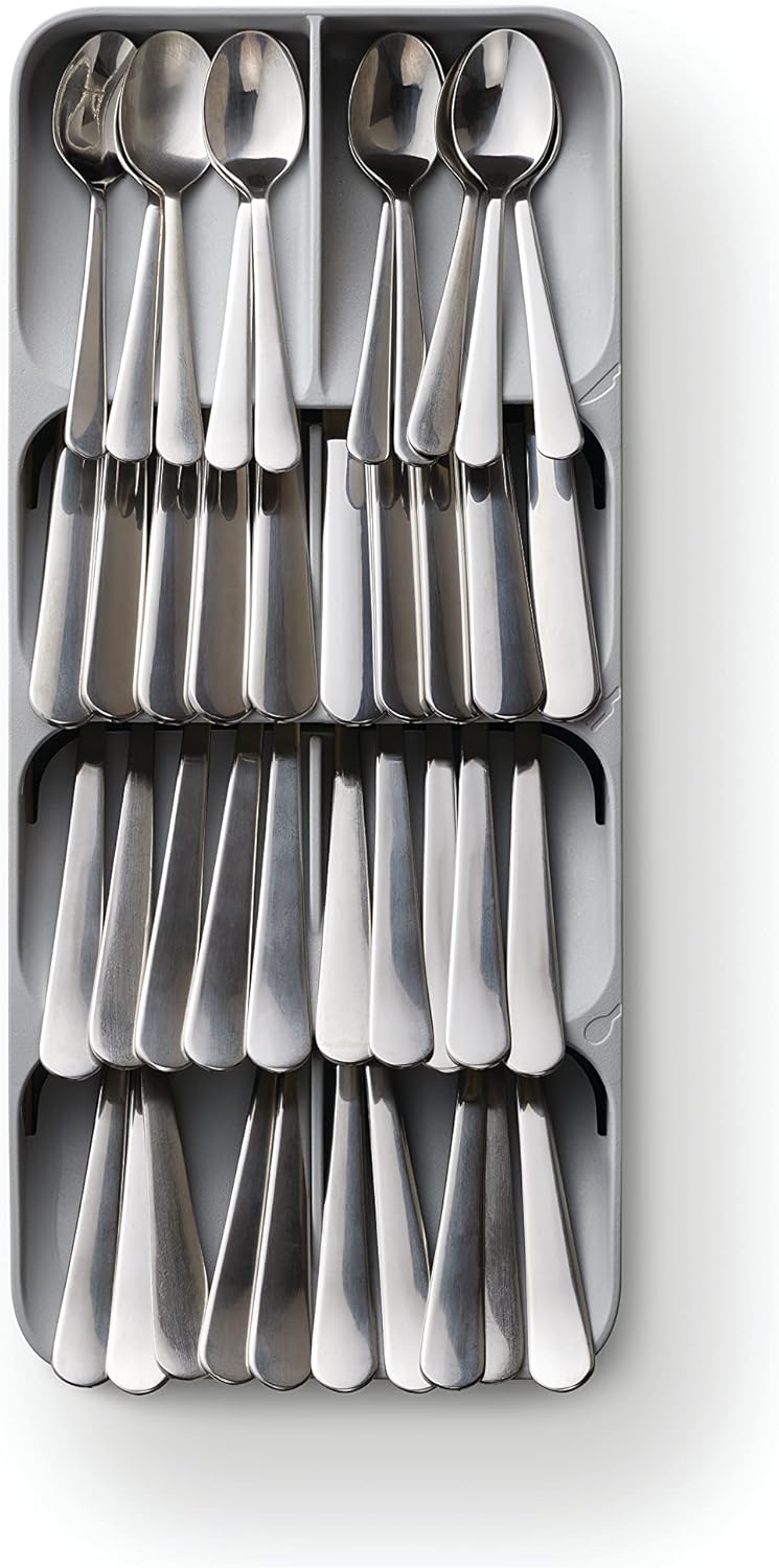 Joseph Joseph Drawer Store Large Compact Cutlery Organiser (Grey)