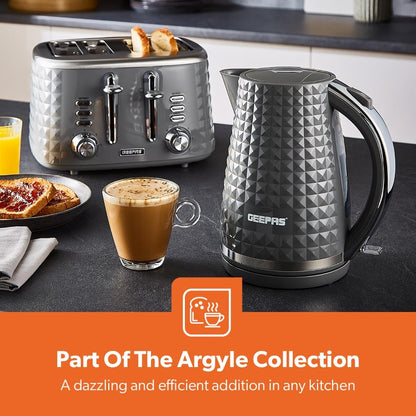 GEEPAS Argyle Kettle GK38056UK-GR (Grey)