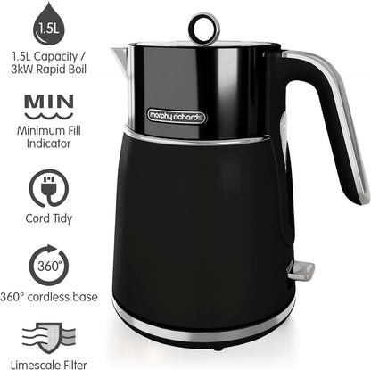 Morphy Richards Black Kettle Signature Opulent 100744