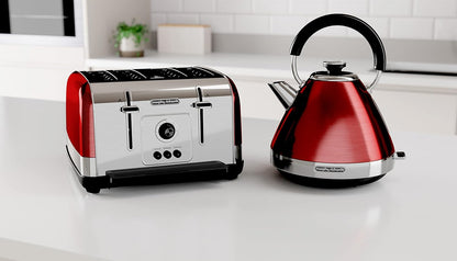 Morphy Richards Venture 4 Slice Toasters Red Toaster