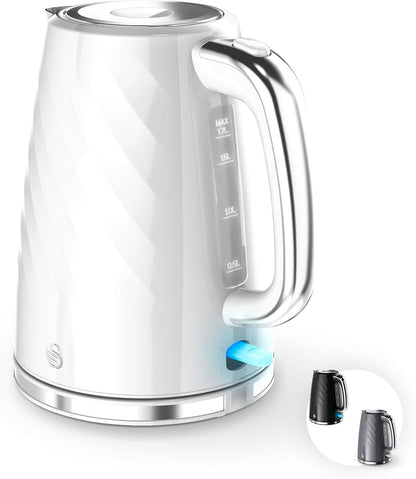 Swan Windsor Kettle, 2 Slice Toaster & Microwave Kitchen Set (White)