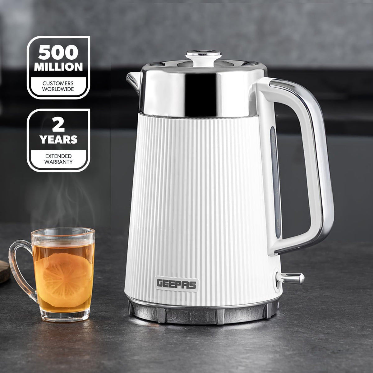 Geepas GEEPAS Arcus Kettle GK38078UK-WT (White)