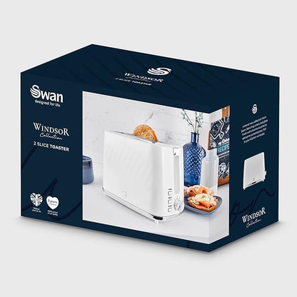 Swan Windsor 2 Slice Toaster ST14071WHT (White)