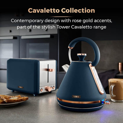 Tower Cavaletto 2 Slice Toaster T20036MNB (Midnight Blue)