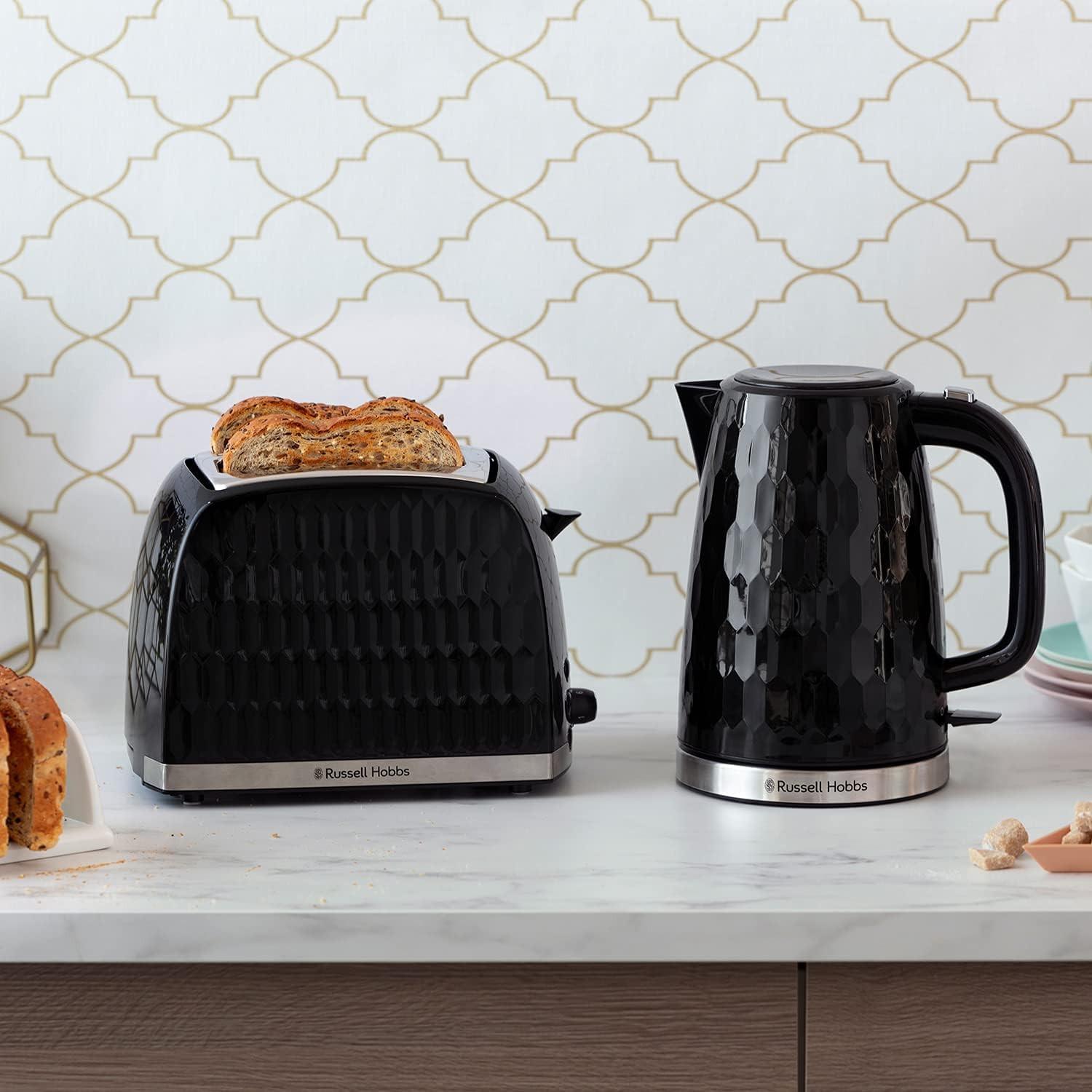 Russell Hobbs Honeycomb Kettle 26051 (Black) - Vibe Home