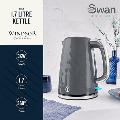 Swan Windsor Jug Kettle SK14611GRY (Grey)