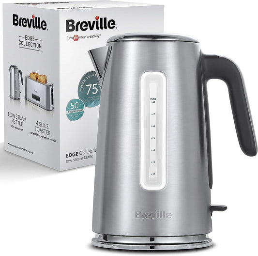 Breville Edge Low Steam Kettle Fast Quiet VKT236 (Brushed Stainless Steel)