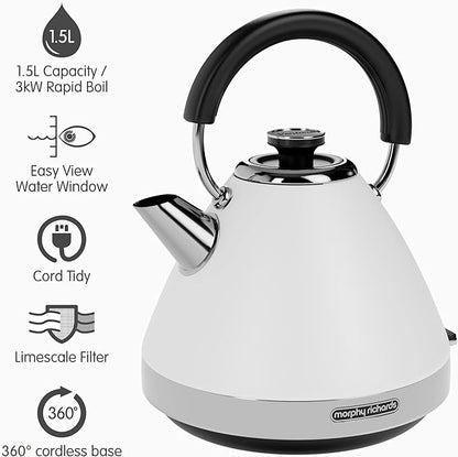 Morphy Richards Venture Kettle & Toaster Kitchen Set - White