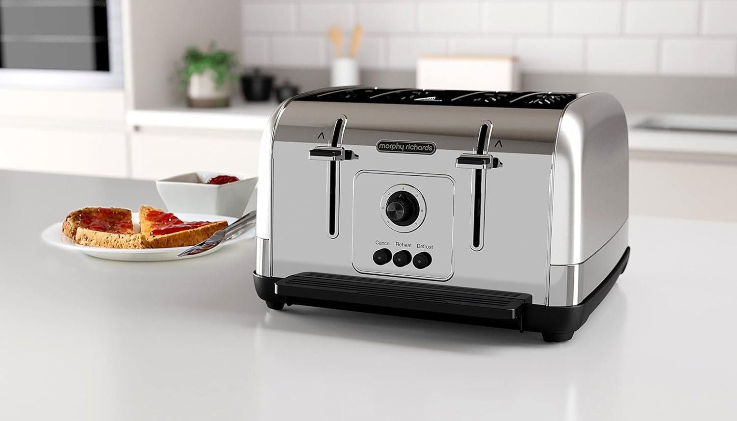 Morphy Richards Venture 4 Slice Toaster Stainless Steel