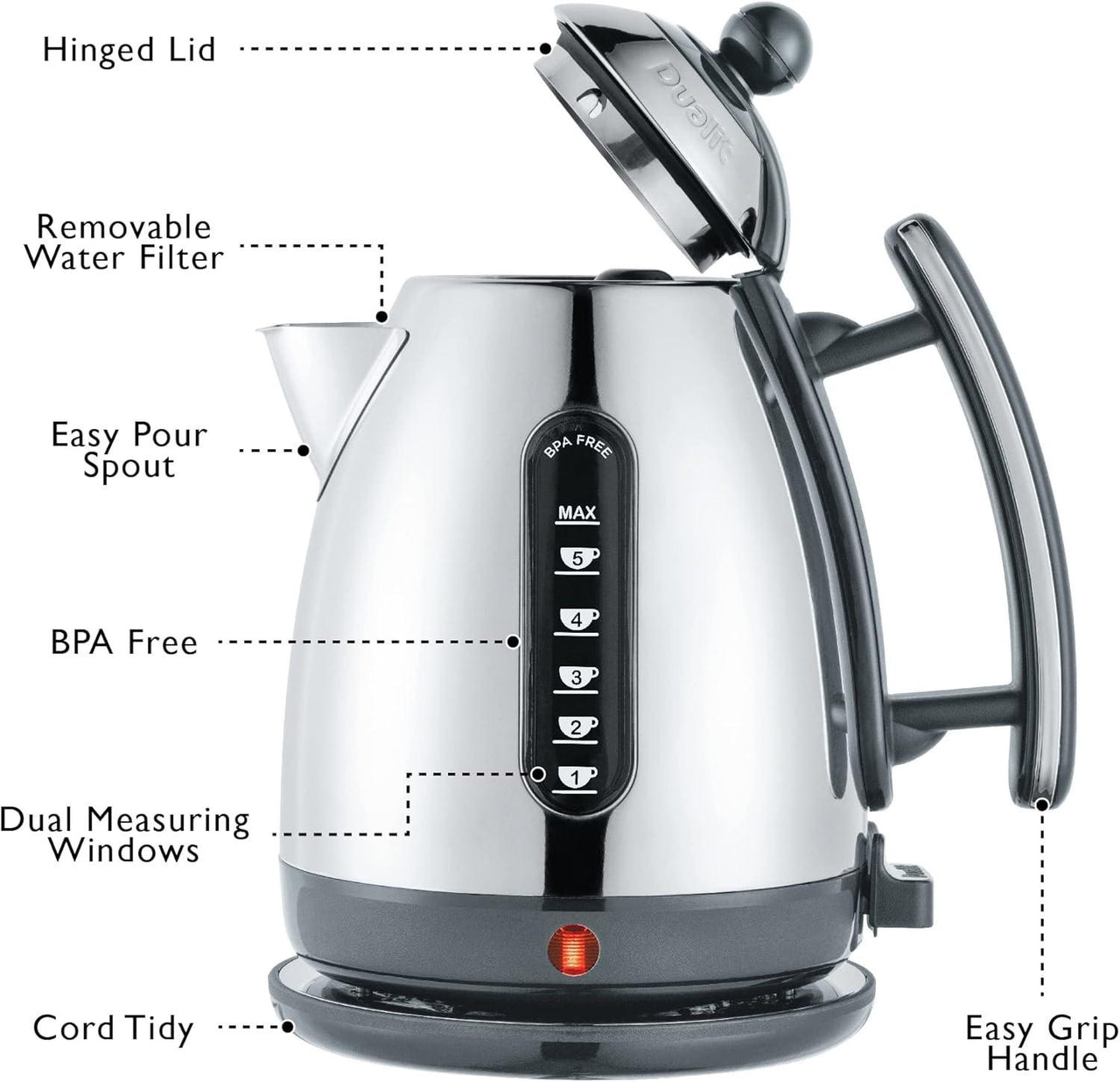 Dualit Lite Grey Kettle 72006 - Vibe Home