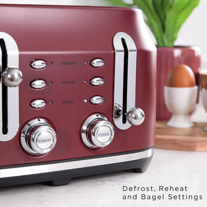Rangemaster Classic 4 Slice Toaster RMCL4S304BU (Bordeaux Red)