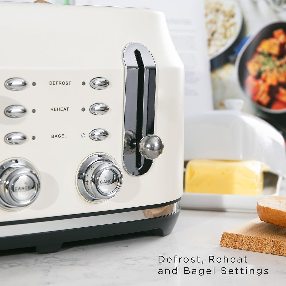 Rangemaster Classic 4 Slice Toaster RMCL4S304CM (Matt Pale Cream)
