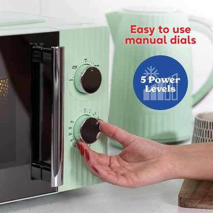 Russell Hobbs Eden 17L 700W Manual Microwave RHMM725PG (Pistachio Green)