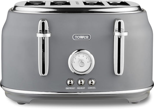 Tower Renaissance 4 Slice Toaster with Dial T20065GRY (Grey)