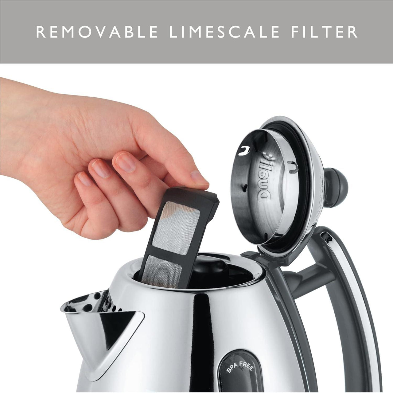 Dualit Lite Grey Kettle 72006 - Vibe Home