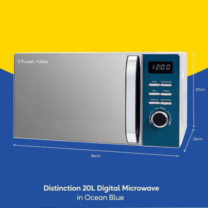 Russell Hobbs Distinctions 20L 800W Digital Microwave RHMD832OB (Ocean Blue)