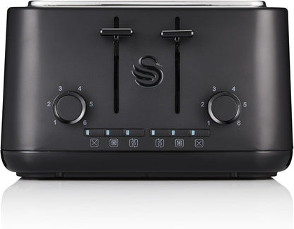 Swan Stealth 4 Slice Toaster ST34040BLKN (Black)