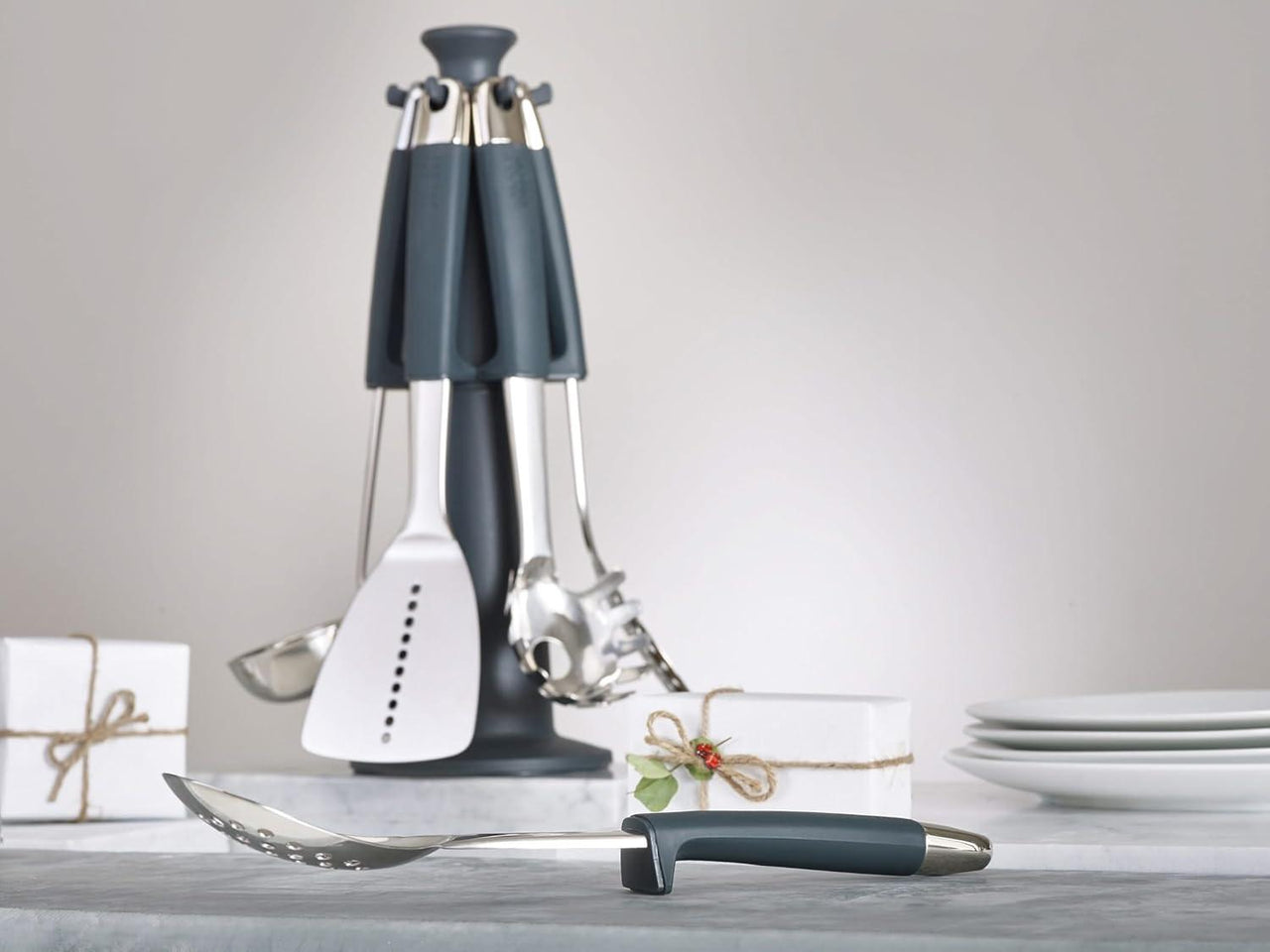 Joseph Joseph Elevate Stainless Steel Kitchen Tools 6-Piece Utensil Set 95029 - Vibe Home