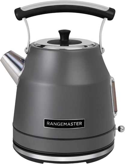 Rangemaster Traditional Kettle & 2 Slice Toaster Kitchen Set (Matt Grey)