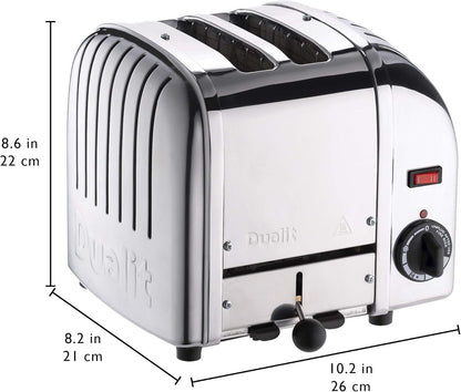 Dualit Classic Kettle & 2 Slice Toaster NewGen Kitchen Set (Polished Chrome)