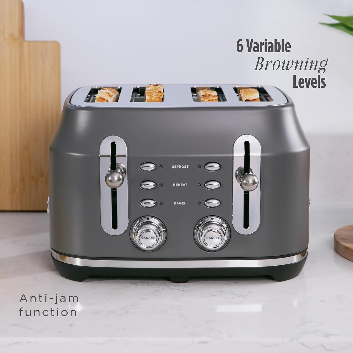 Rangemaster Classic 4 Slice Toaster RMCL4S304GY (Matt Grey)