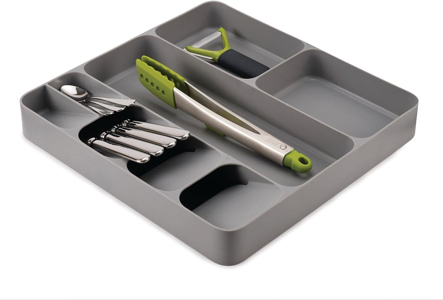 Joseph Joseph Grey DrawerStore Cutlery Kitchen Utensils Drawer Organiser 85127 - Vibe Home