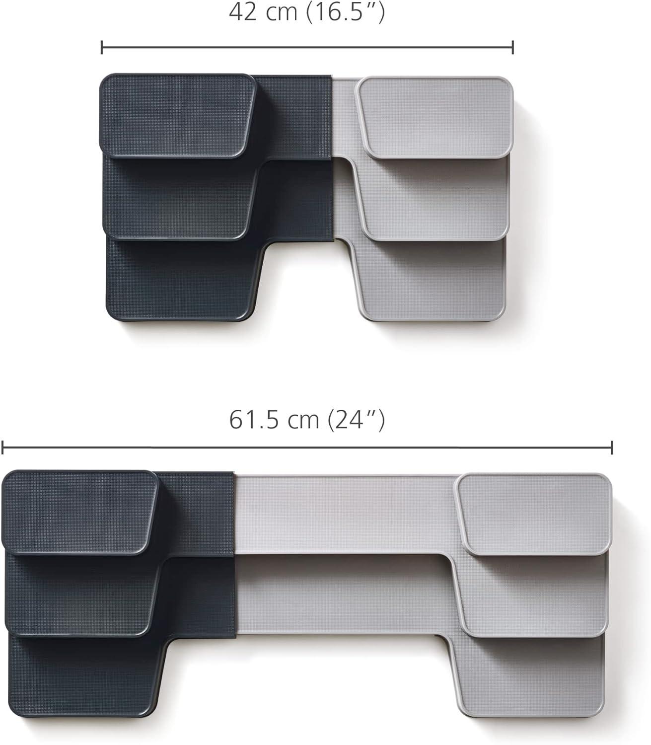 Joseph Joseph CupboardStore Expandable Tiered Kitchen Organiser (Grey) - Vibe Home